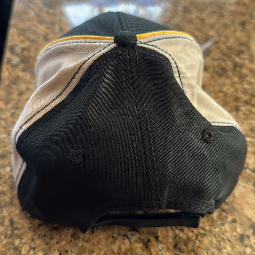 CAT Equipment Embroidered Logo Blk-Tan Adjustable Strap-back Cap - Picture 5 of 7
